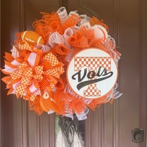 Orange and White Vols Wreath